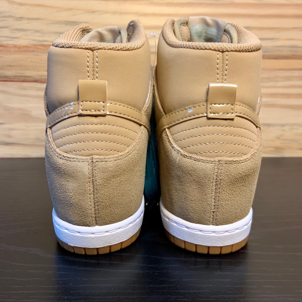 New Nike Dunk Sky Hi Wedge Sneaker Desert Camo - Picture 6 of 8